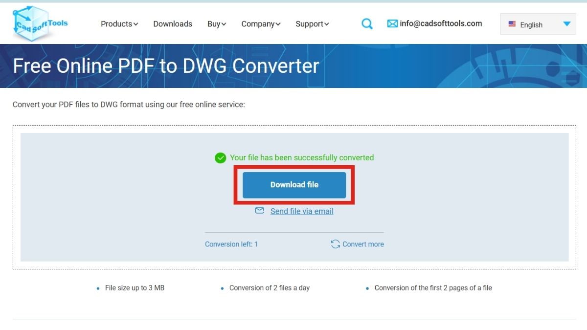 Cách chuyển file PDF sang AutoCAD bằng CADSoftTools - bước 3