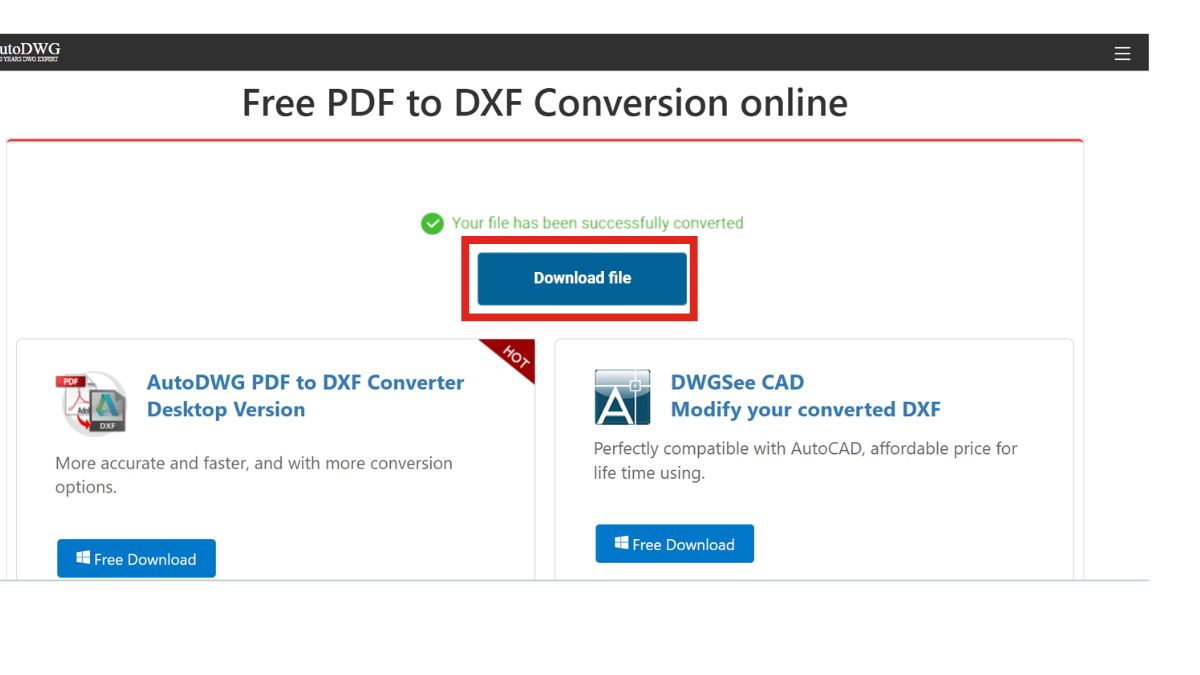Cách chuyển file PDF sang AutoCAD bằng AutoDWG - bước 3