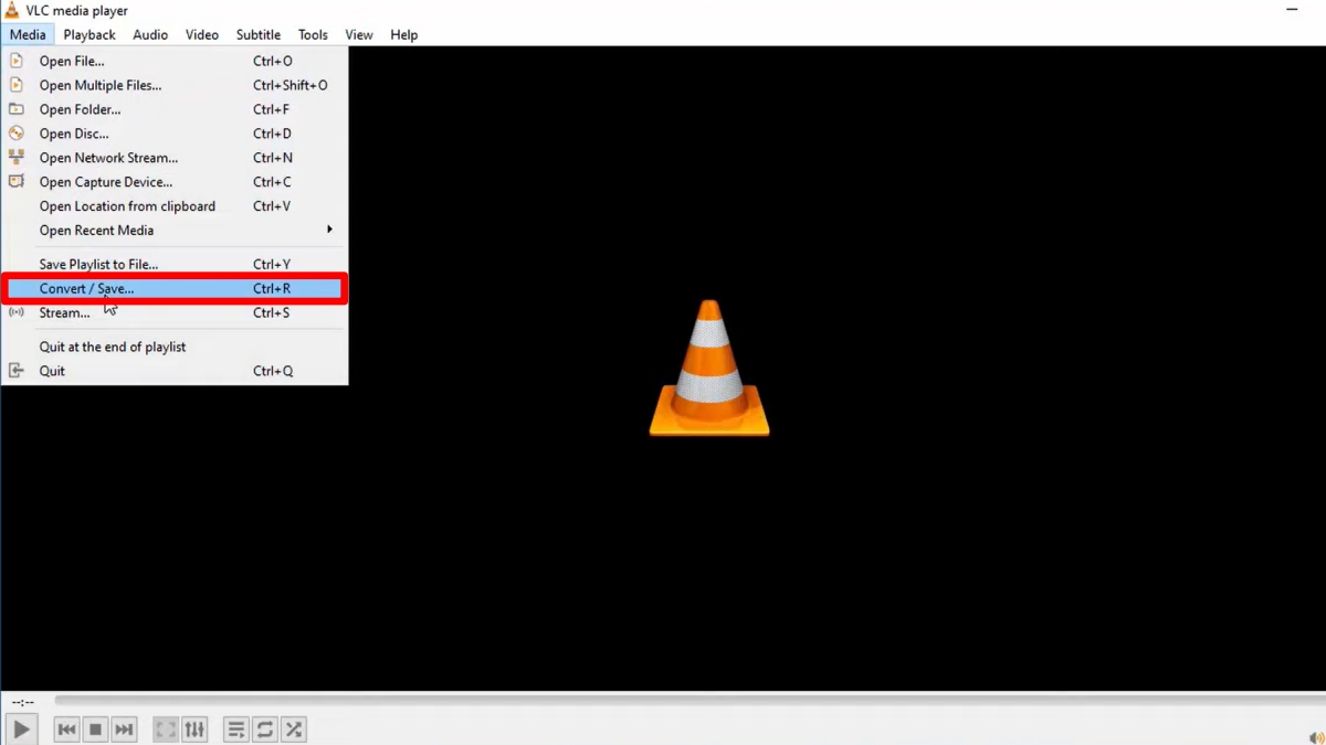 Chuyển MOV sang MP4 bằng VLC Media Player - bước 1