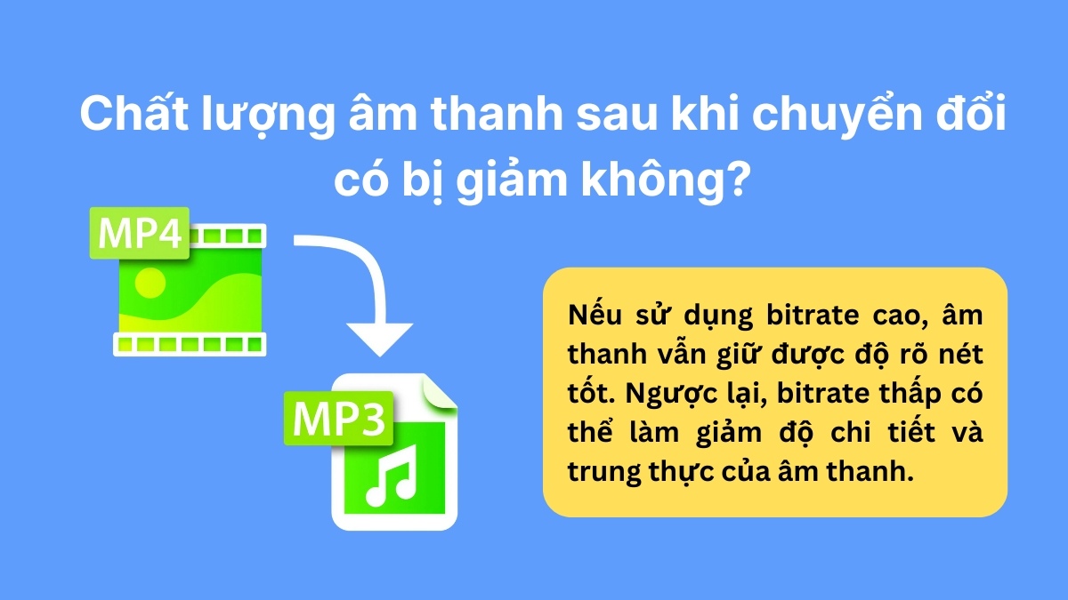 Chất lượng âm thanh sau khi chuyển đổi có bị giảm không?