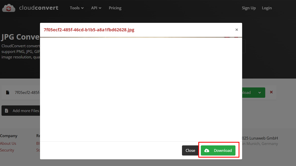 Cách chuyển đổi PNG sang JPG bằng CloudConvert- bước 2