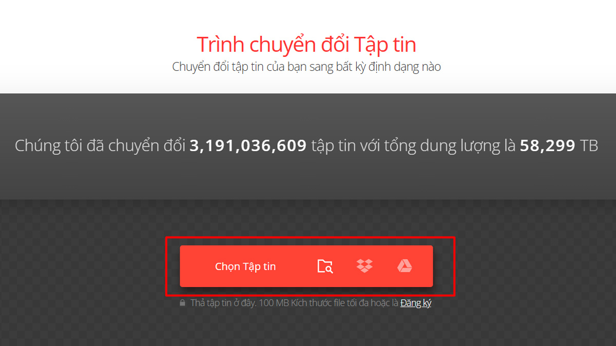 Cách chuyển đổi PNG sang JPG bằng Convertio - bước 1