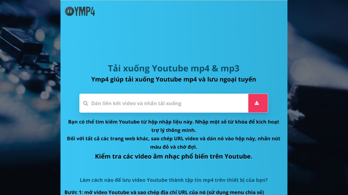 cách chuyển YouTube sang MP4 bằng YMP4 - bước 1