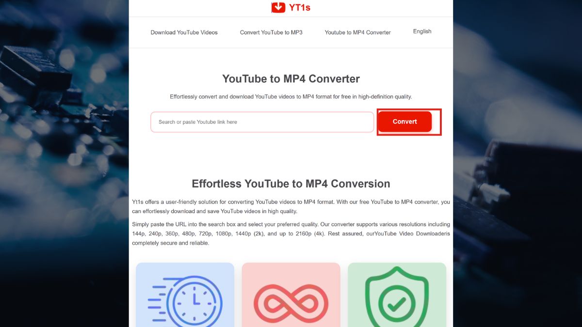 cách chuyển YouTube sang MP4 bằng YT1S - bước 2