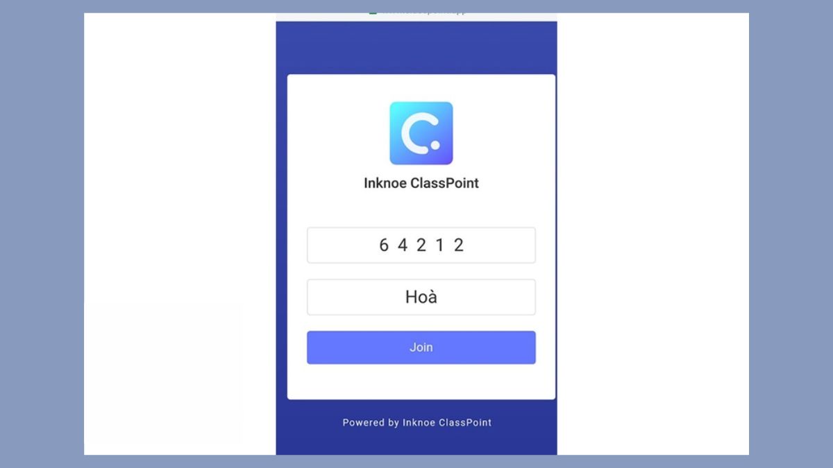 cách quét mã lớp học trên ClassPoint - bước 2