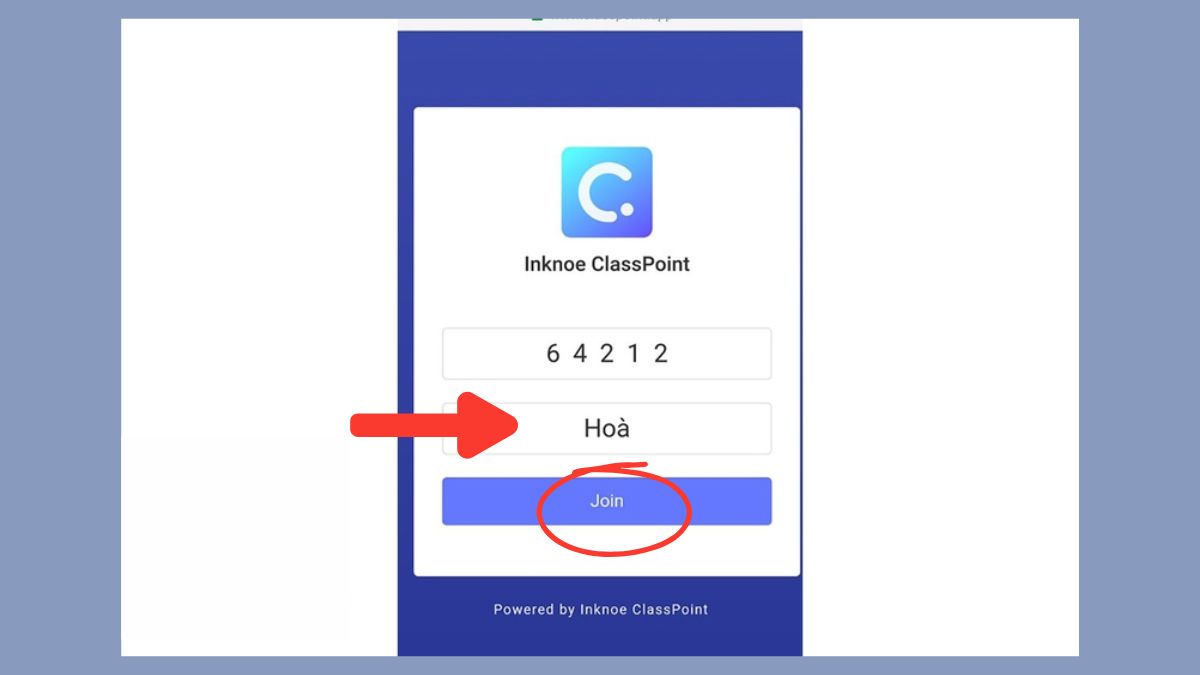 cách quét mã lớp học trên ClassPoint - bước 3