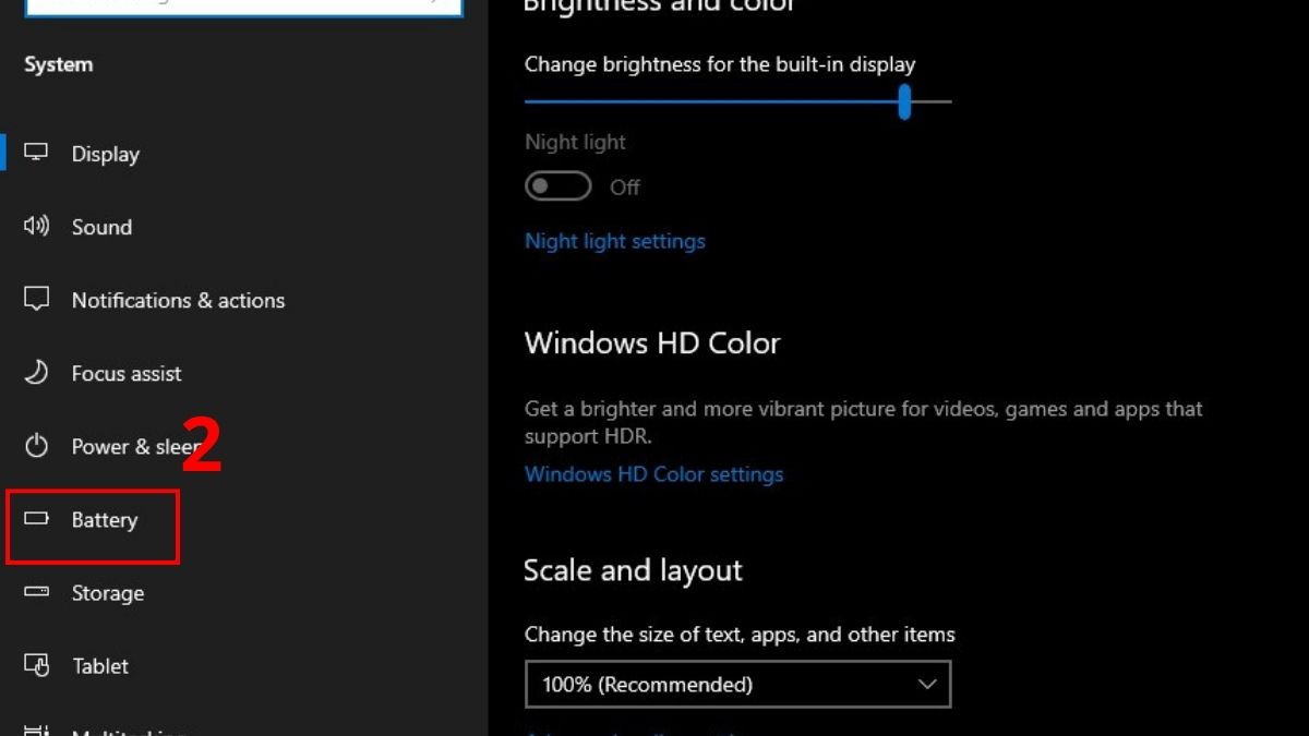 Bật chế độ Power Saving bước 2