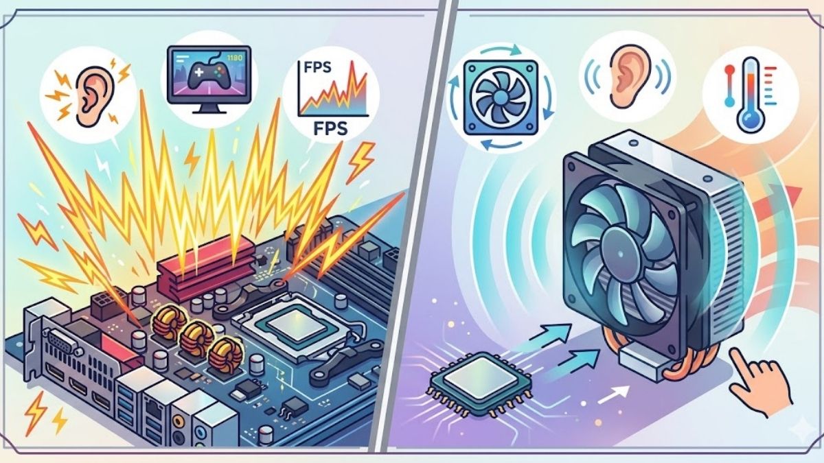 Cách phân biệt coil whine và tiếng quạt