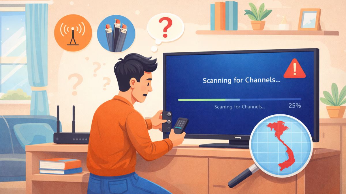 Một số lưu ý khi dò kênh trên tivi Samsung