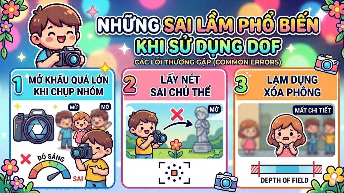 Những sai lầm phổ biến khi sử dụng DOF