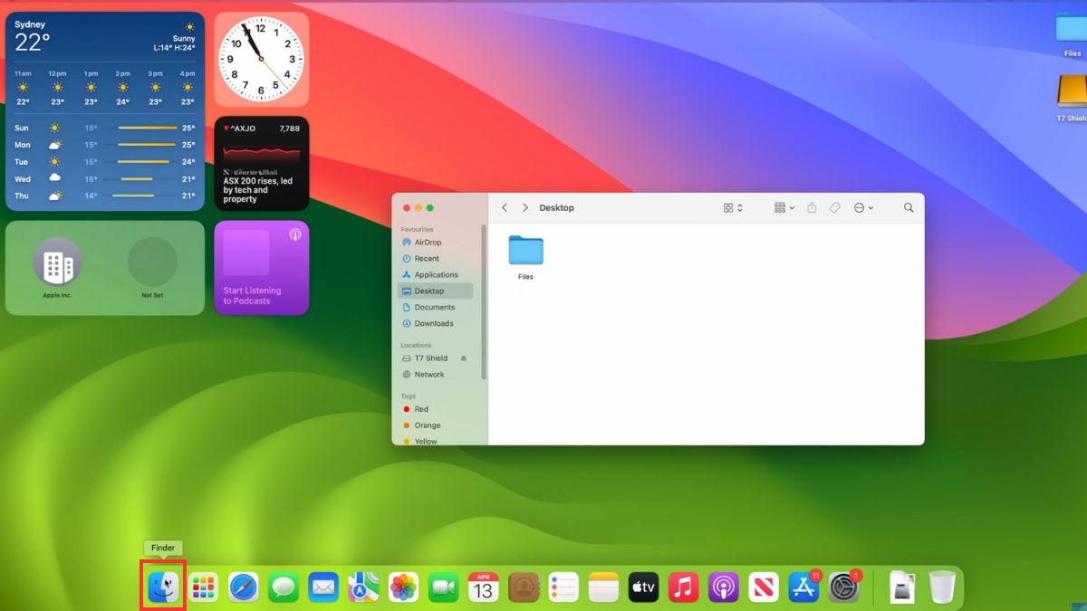 Thêm thư mục vào thanh Dock macbook bước 1