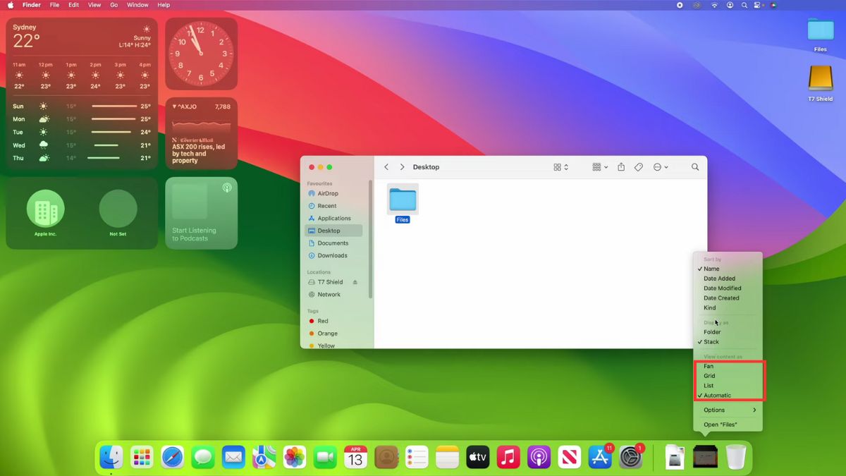 Thêm thư mục vào thanh Dock macbook bước 3