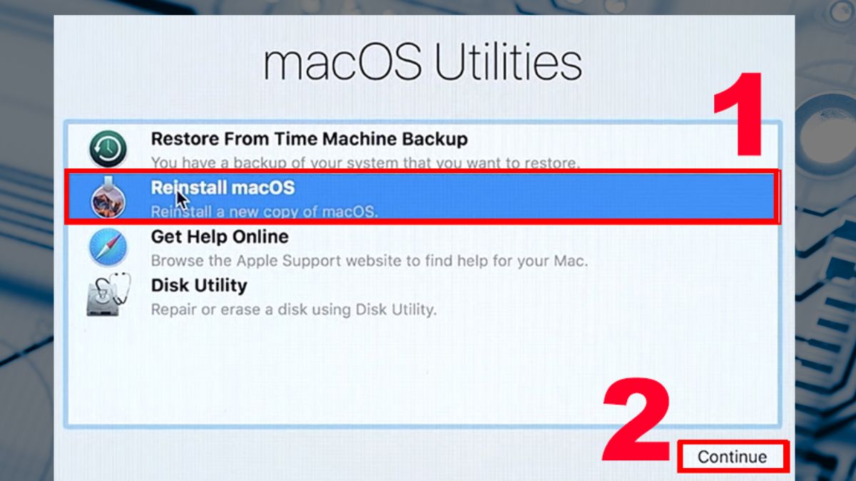 hướng dẫn factory reset mac - bước 5