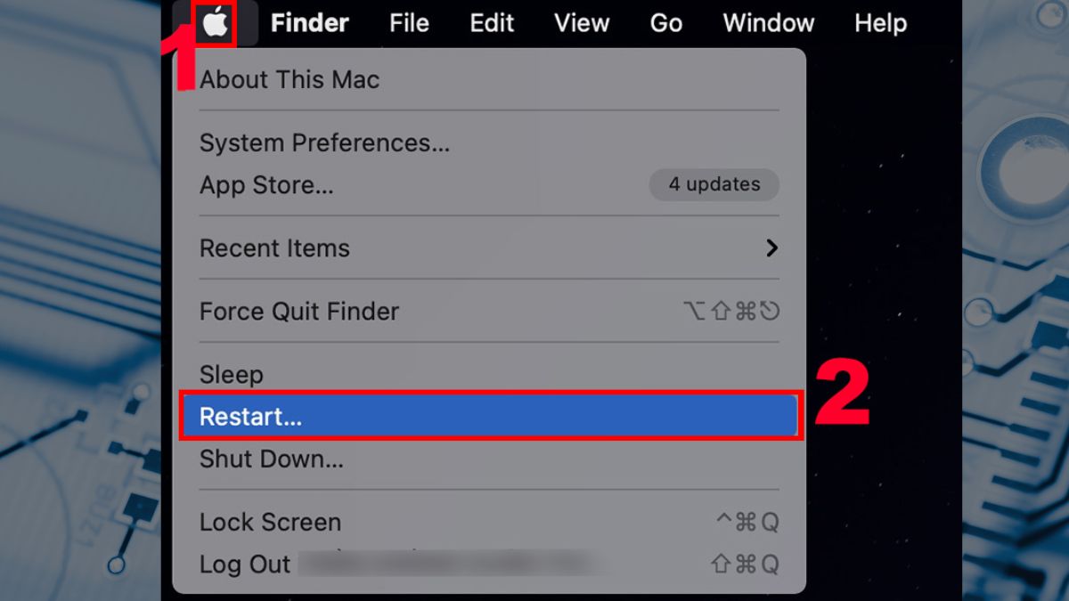 hướng dẫn factory reset mac - bước 1