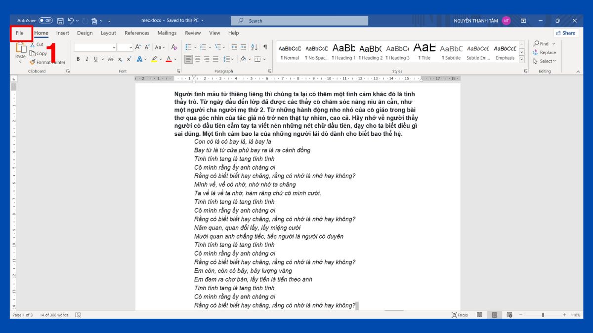 Chuyển file DOCX sang DOC, PDF, XML trên máy tính bước 1