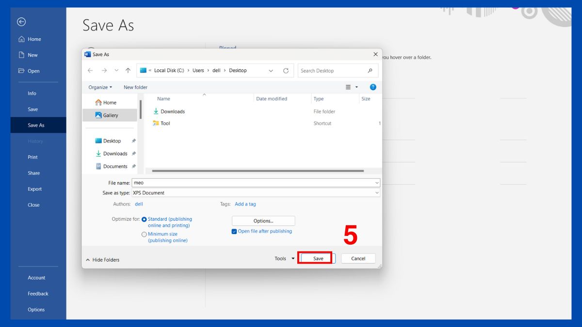 Chuyển file DOCX sang DOC, PDF, XML trên máy tính bước 4