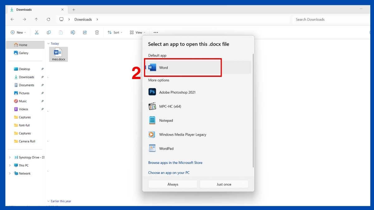 Cách mở file DOCX, DOC trên máy tính bước 2