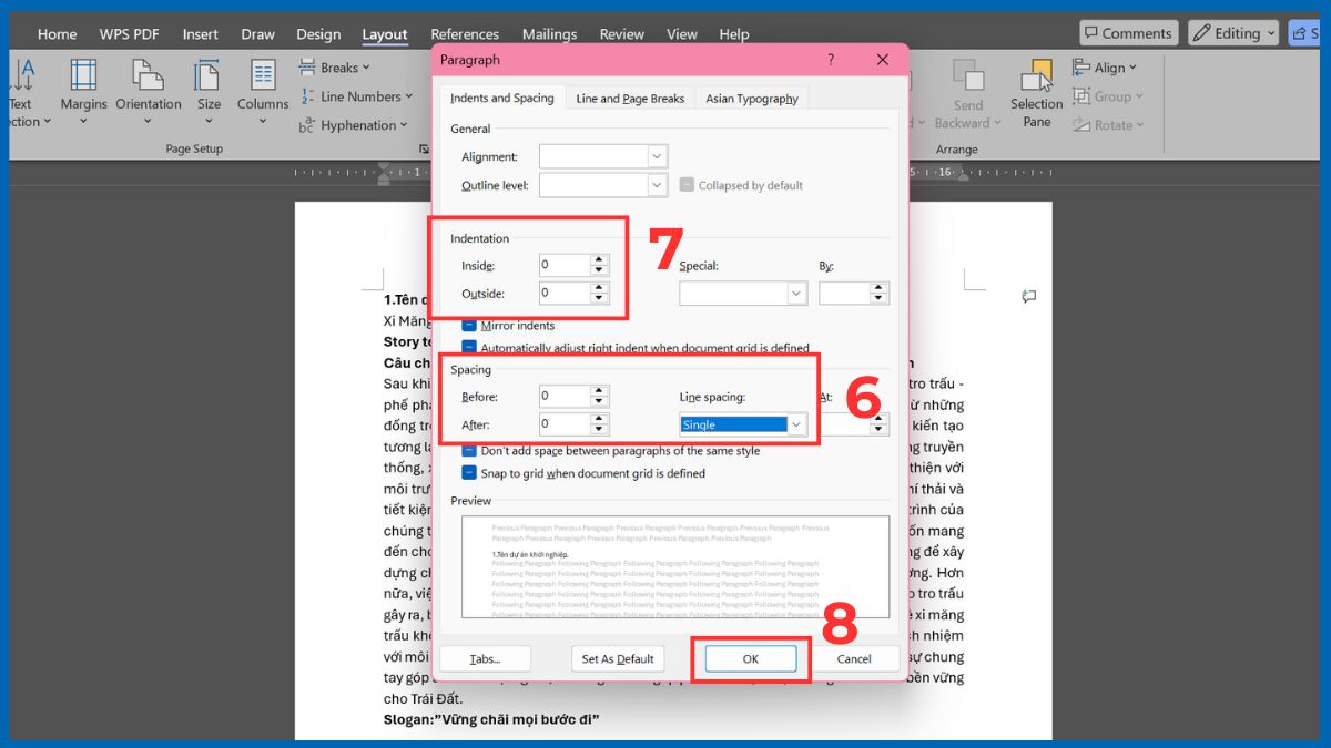Cách fix lỗi khung căn lề Word hiện nhiều dòng bằng điều chỉnh căn lề bước