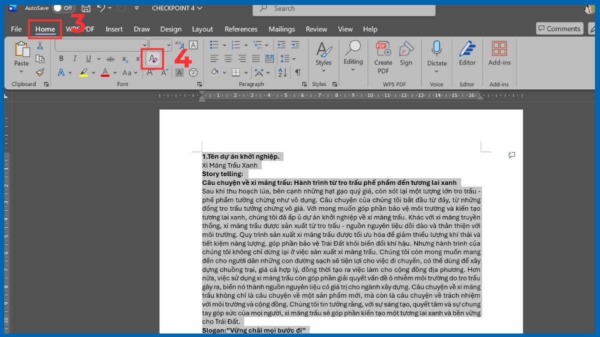 Cách fix lỗi khung căn lề Word hiện nhiều dòng bằng khôi phục định dạng paragraph bước 3