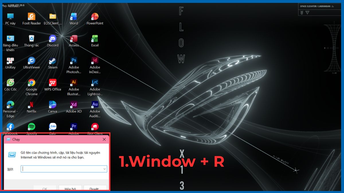 Reset Word về mặc định bước 1