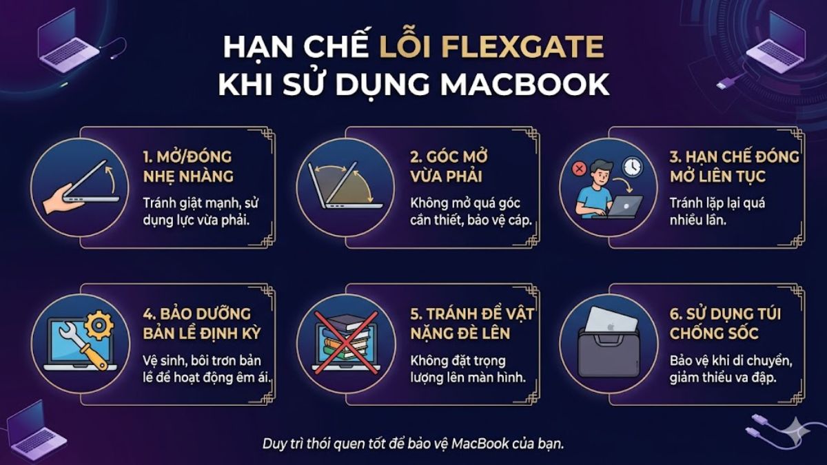 Cách hạn chế lỗi Flexgate khi sử dụng MacBook