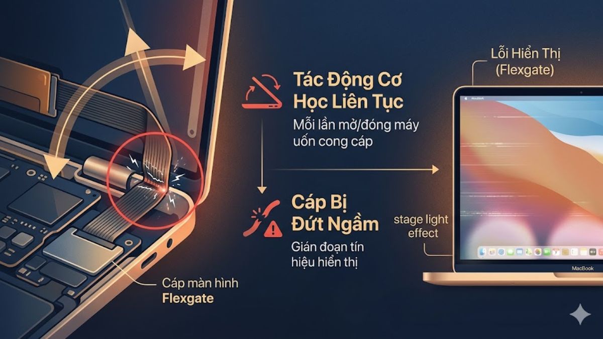 Nguyên nhân gây ra lỗi Flexgate - cáp màn hình bị mòn