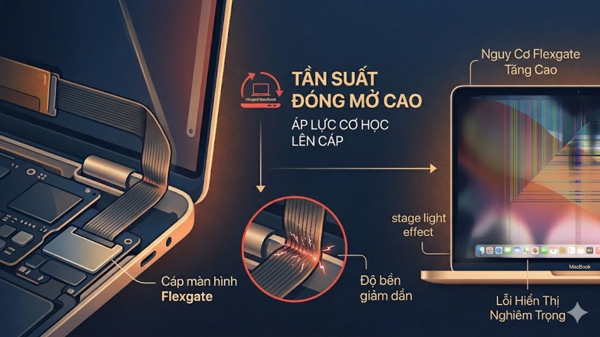 Nguyên nhân gây ra lỗi Flexgate - tần suất đóng mở màn hình cao