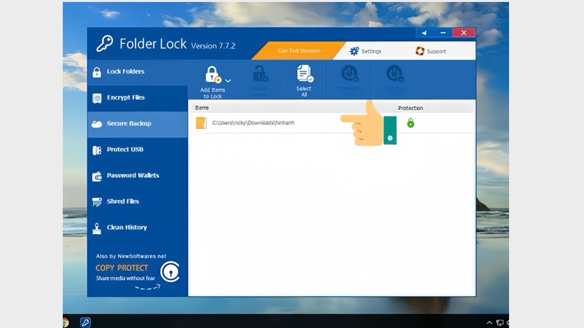 Cách đặt mật khẩu khóa Folder với Folder Lock - bước 4