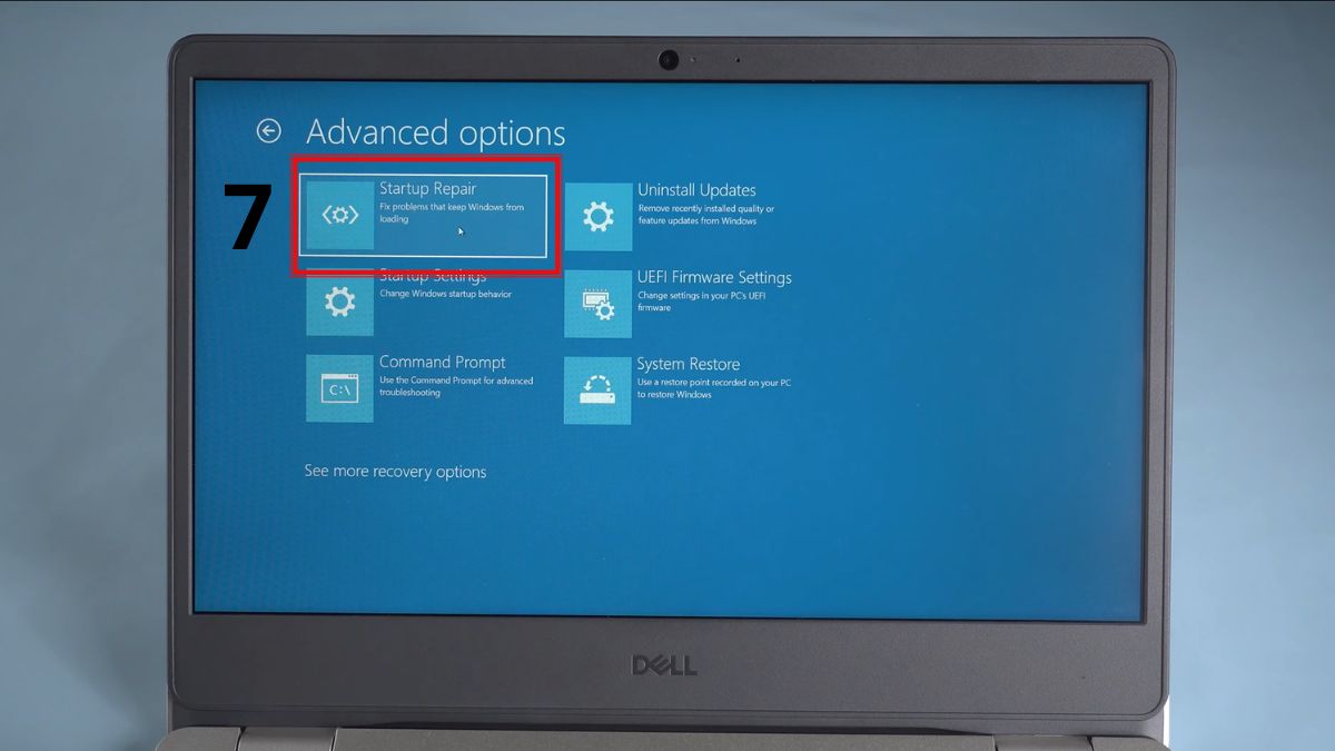 cách sửa lỗi getting windows ready don't turn off your computer bằng sử dụng công cụ starup repair bước 3 cuối cùng