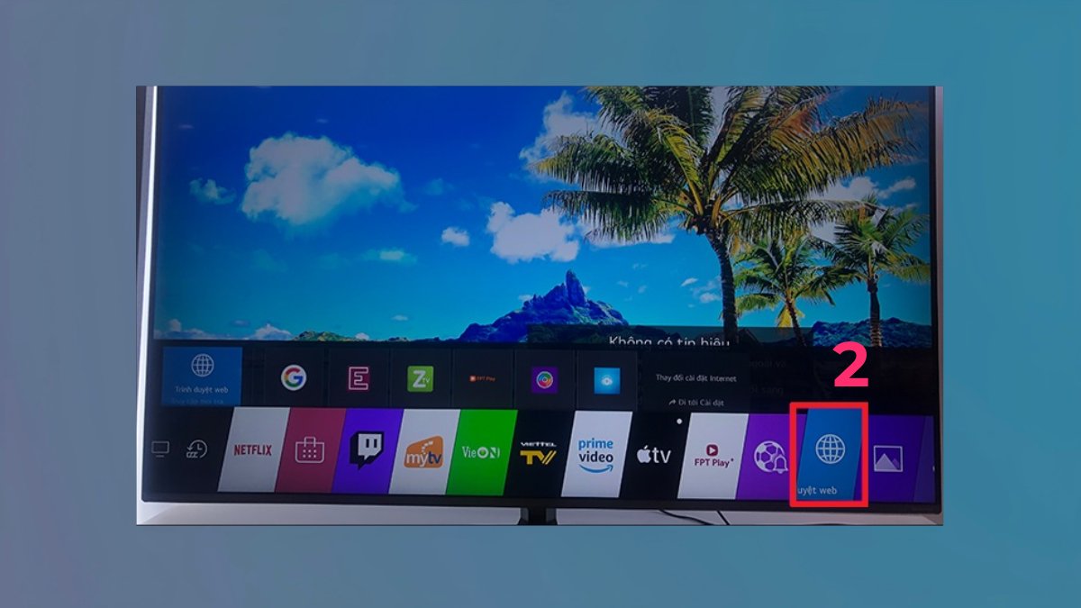 giải phóng bộ nhớ tivi LG bằng xóa lịch sử trình duyệt bước 1 tiếp theo