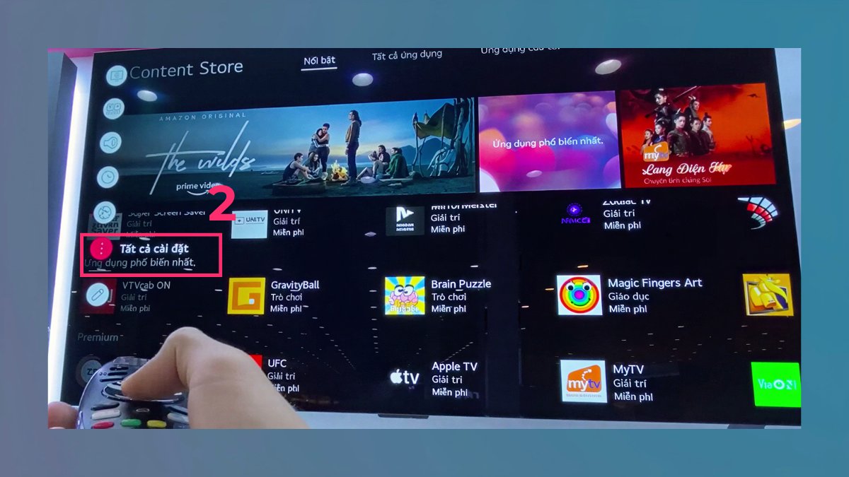 Khôi phục cài đặt gốc (reset) tivi bước 2