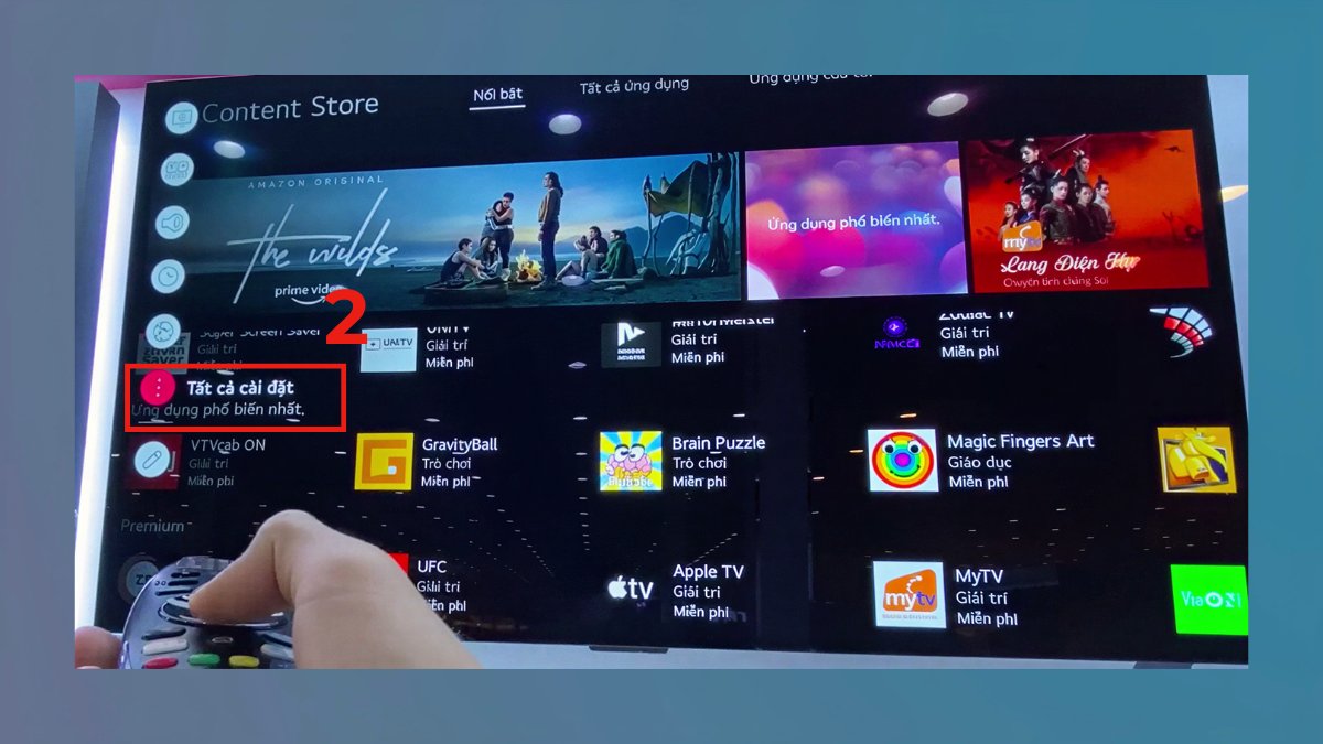 Cách kiểm tra bộ nhớ trên tivi LG bước 2
