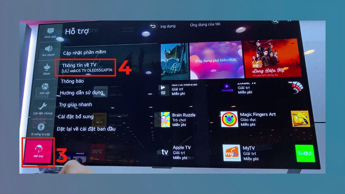 Cách kiểm tra bộ nhớ trên tivi LG bước 3