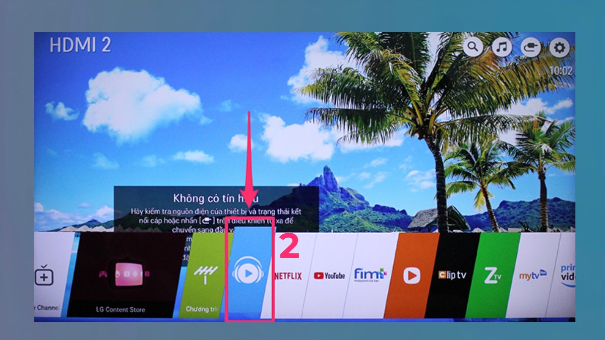 giải phóng bộ nhớ tivi LG bằng xóa bớt ứng dụng bước 1 tiếp theo