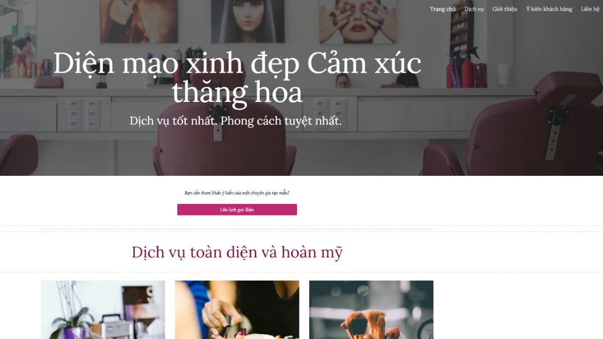 mẫu Google Site dành cho phái nữ