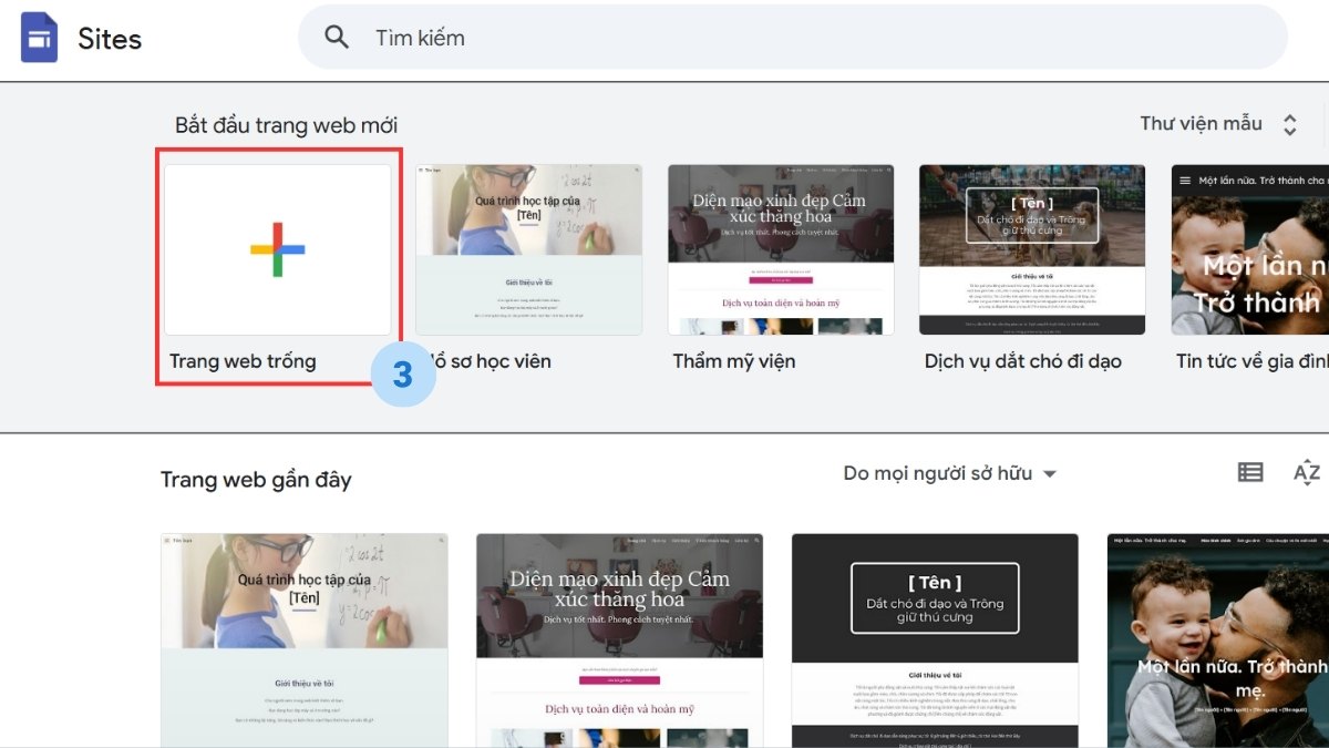 Hướng dẫn tạo Google Site là gì bước 2