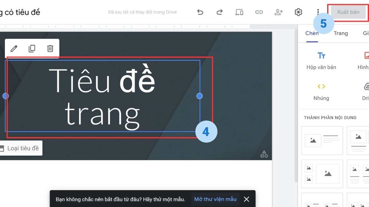 Hướng dẫn tạo Google Site là gì bước 3