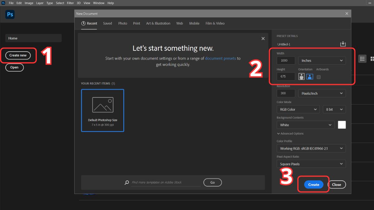 Cách tạo Grid trong Photoshop bước 1