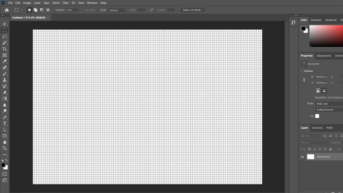 Cách tạo Grid trong Photoshop bước 3
