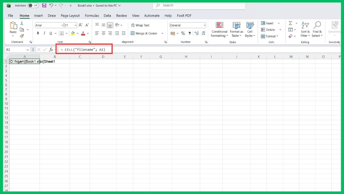 công thức chuẩn hàm lấy tên sheet trong excel