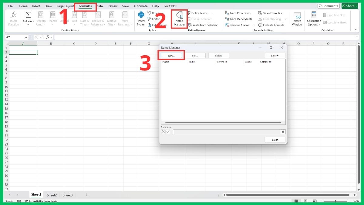 công thức chuẩn hàm lấy tên sheet trong excel dễ dàng bước 1