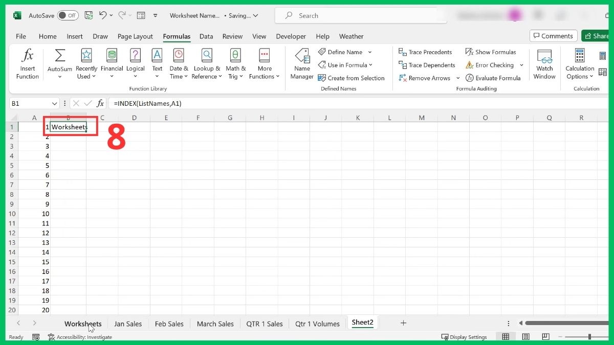 công thức chuẩn hàm lấy tên sheet trong excel dễ dàng bước 4