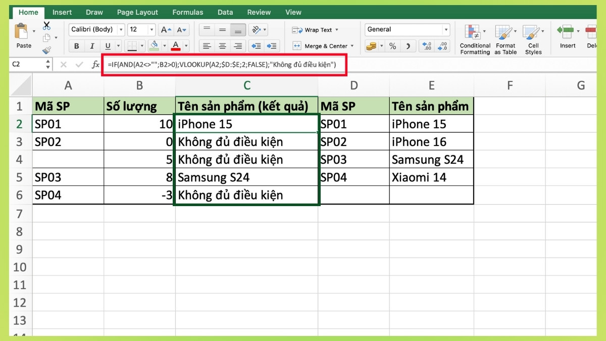 Kết hợp với hàm VLOOKUP