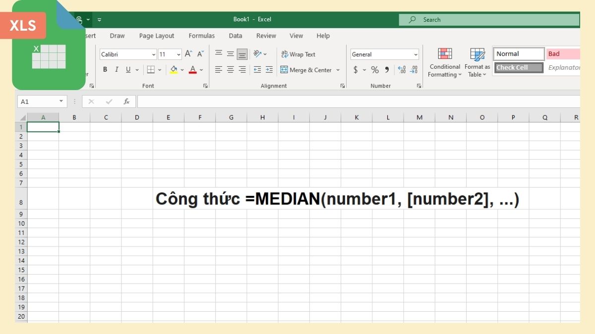 Cú pháp hàm MEDIAN trong Excel