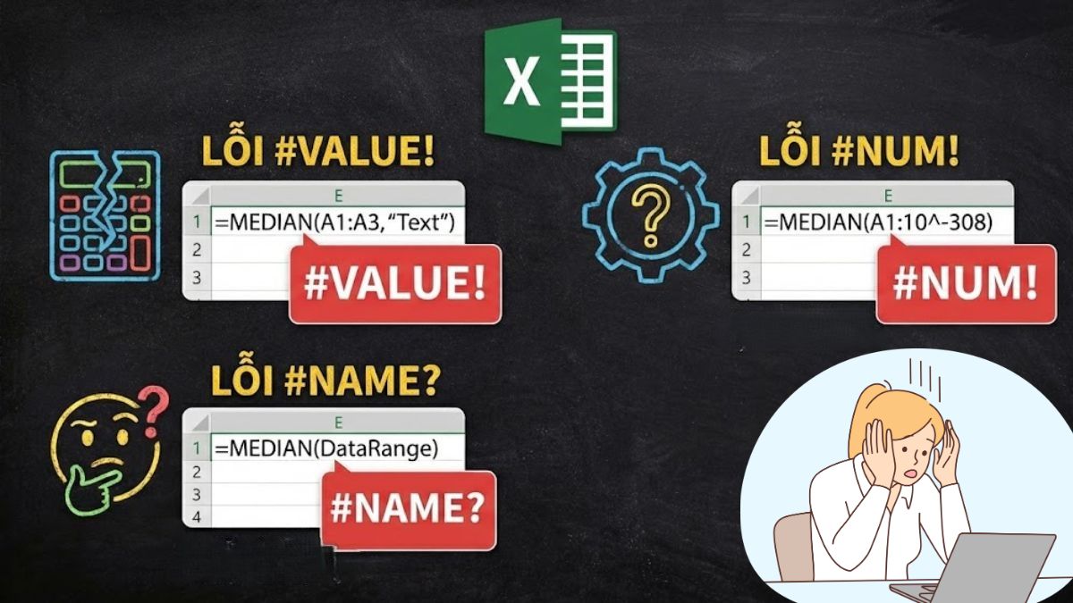Các lỗi thường gặp với hàm MEDIAN