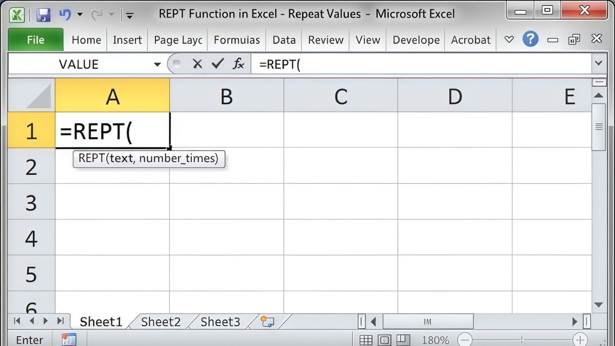 Hàm REPT trong Excel là gì?