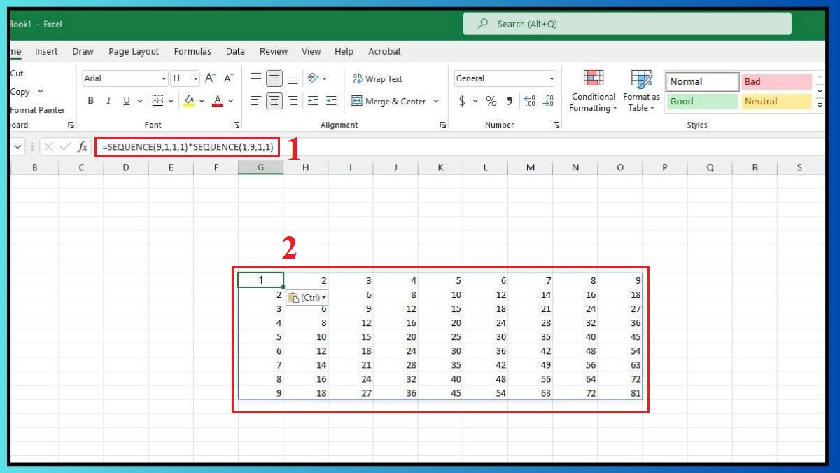 Lập bảng cửu chương