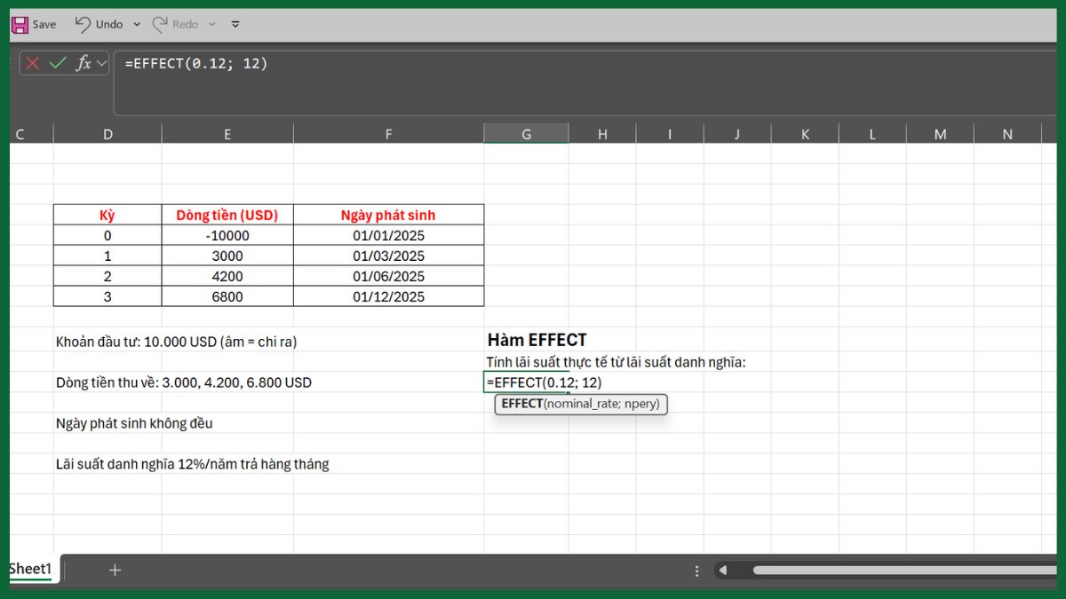 hàm tài chính trong excel hàm effect
