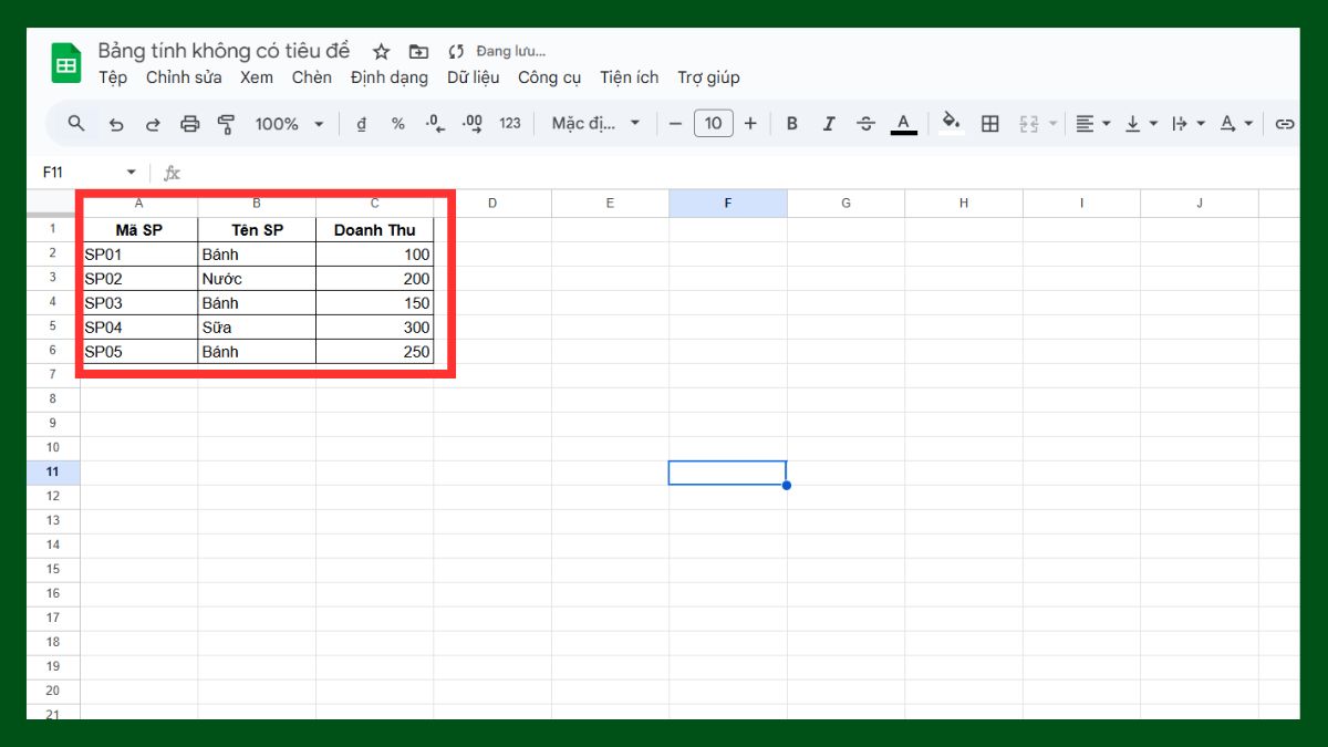 Kết hợp với hàm SUMIF bước 1