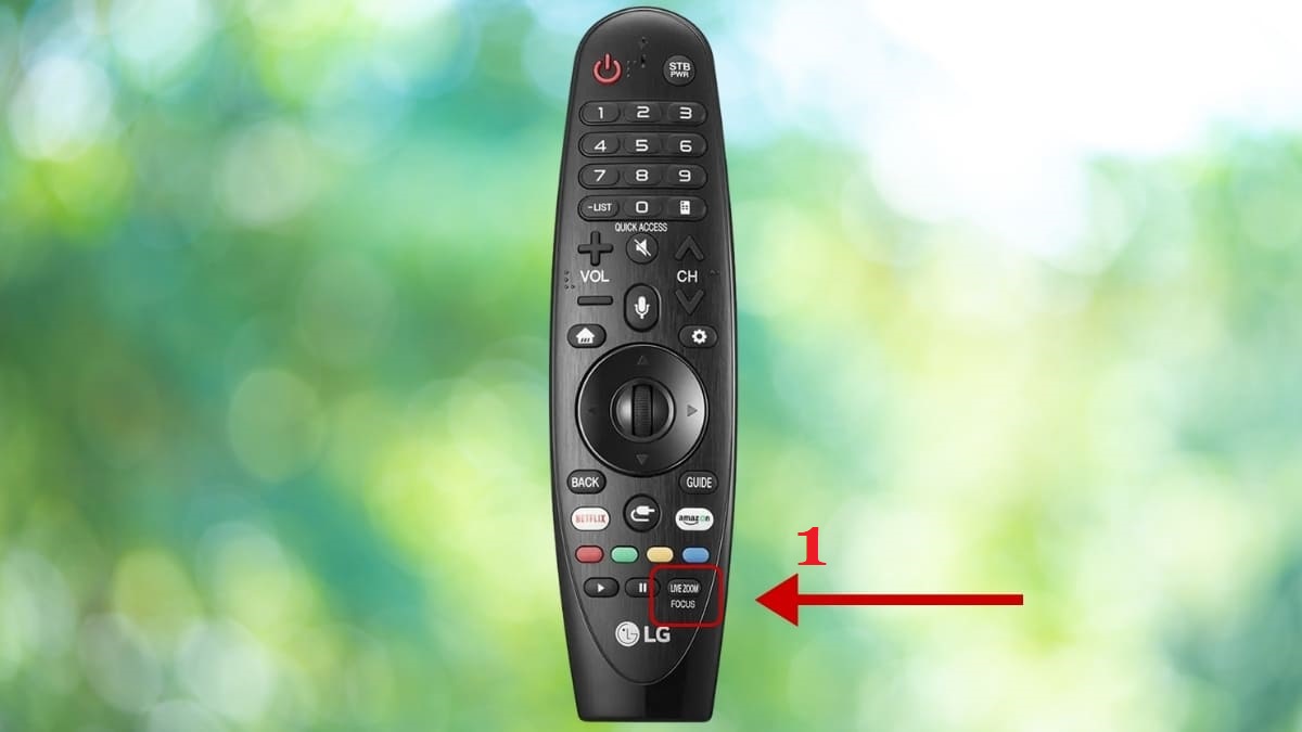 Phóng to màn hình bằng điều khiển thông minh tivi LG bước 1